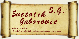 Svetolik Gaborović vizit kartica